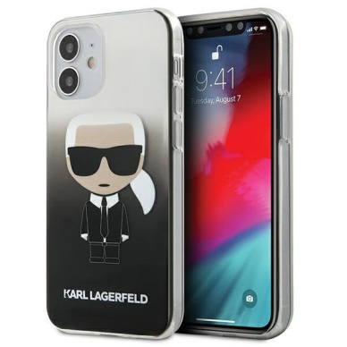 Originalus Karl Lagerfeld Dėklas Klhcp12Strdfkbk Iphone 12 Mini Juodas Gradient Ikonik Karl