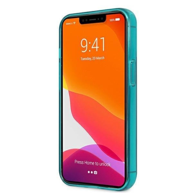 Originalus Karl Lagerfeld dėklas KLHCP13LCHTRB iPhone 13 Pro / 13 6,1" Mėlynas Glitter Choupette Fluo 4