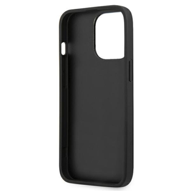 Originalus Karl Lagerfeld dėklas KLHCP13LPKMP iPhone 13 Pro / 13 6,1" Rožinis Leather Ikonik Karl`s Head Metal 6