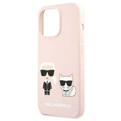 Originalus Karl Lagerfeld dėklas KLHCP13LSSKCI iPhone 13 Pro / 13 6,1" Rožinis Silicone Karl & Choupette 5 Originalus Karl Lagerfeld dėklas KLHCP13LSSKCI iPhone 13 Pro / 13 6,1" Rožinis Silicone Karl & Choupette 5