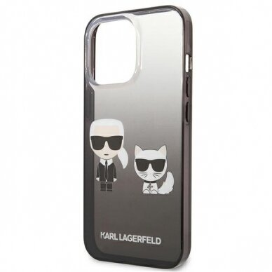 Originalus dėklas Karl Lagerfeld KLHCP13LTGKCK iPhone 13 Pro juodas 10