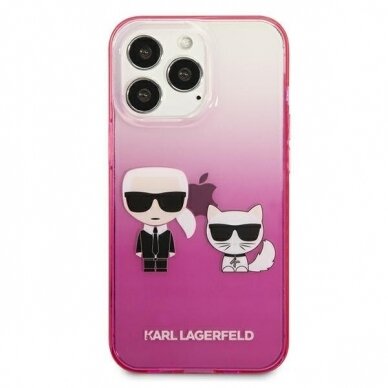 Originalus dėklas Karl Lagerfeld KLHCP13LTGKCP iPhone 13 Pro rožinis 10