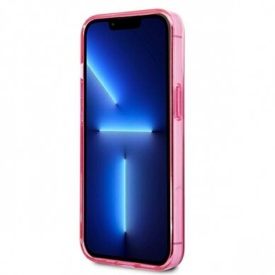 Originalus dėklas Karl Lagerfeld KLHCP13LTGKCP iPhone 13 Pro rožinis 12