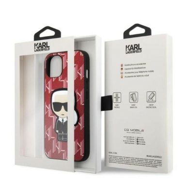 Dėklas Karl Lagerfeld Monogram Ikonik Patch KLHCP13MPMNIKPI iPhone 13 Raudonas 7 Dėklas Karl Lagerfeld Monogram Ikonik Patch KLHCP13MPMNIKPI iPhone 13 Raudonas 7