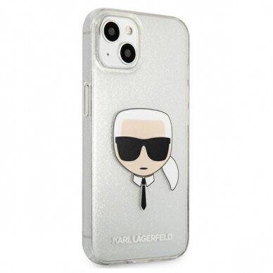 Oriignalus Karl Lagerfeld dėklas KLHCP13SKHTUGLS iPhone 13 mini 5,4" Sidabrinis Glitter Karl`s Head 3 Oriignalus Karl Lagerfeld dėklas KLHCP13SKHTUGLS iPhone 13 mini 5,4" Sidabrinis Glitter Karl`s Head 3