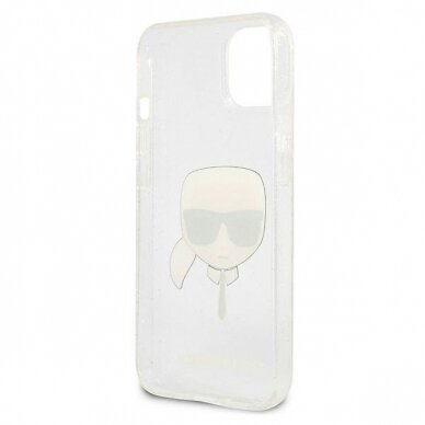 Oriignalus Karl Lagerfeld dėklas KLHCP13SKHTUGLS iPhone 13 mini 5,4" Sidabrinis Glitter Karl`s Head 6 Oriignalus Karl Lagerfeld dėklas KLHCP13SKHTUGLS iPhone 13 mini 5,4" Sidabrinis Glitter Karl`s Head 6
