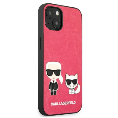 Originalus Karl Lagerfeld dėklas KLHCP13SPCUSKCP iPhone 13 mini 5,4" Fuksija Ikonik Karl & Choupette 3 Originalus Karl Lagerfeld dėklas KLHCP13SPCUSKCP iPhone 13 mini 5,4" Fuksija Ikonik Karl & Choupette 3