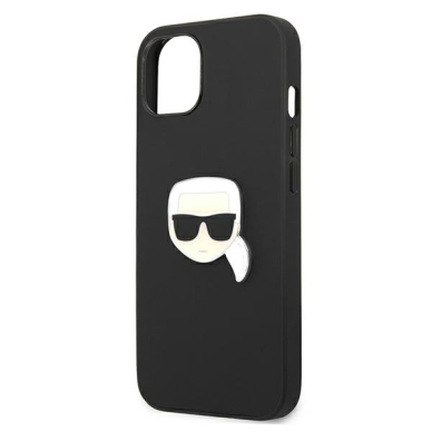 Originalus Karl Lagerfeld dėklas KLHCP13SPKMK iPhone 13 mini 5,4" Juodas Leather Ikonik Karl`s Head Metal 5 Originalus Karl Lagerfeld dėklas KLHCP13SPKMK iPhone 13 mini 5,4" Juodas Leather Ikonik Karl`s Head Metal 5