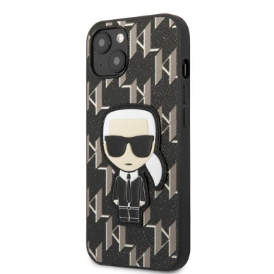Dėklas Karl Lagerfeld Monogram Ikonik Patch KLHCP13SPMNIKBK iPhone 13 mini Juodas 1 Dėklas Karl Lagerfeld Monogram Ikonik Patch KLHCP13SPMNIKBK iPhone 13 mini Juodas 1