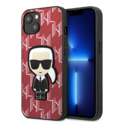 Dėklas Karl Lagerfeld Monogram Ikonik Patch KLHCP13SPMNIKPI iPhone 13 mini Raudonas Dėklas Karl Lagerfeld Monogram Ikonik Patch KLHCP13SPMNIKPI iPhone 13 mini Raudonas