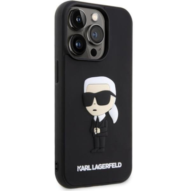 Dėklas Karl Lagerfeld Rubber Ikonik 3D KLHCP14L3DRKINK iPhone 14 Pro Juodas 3 Dėklas Karl Lagerfeld Rubber Ikonik 3D KLHCP14L3DRKINK iPhone 14 Pro Juodas 3