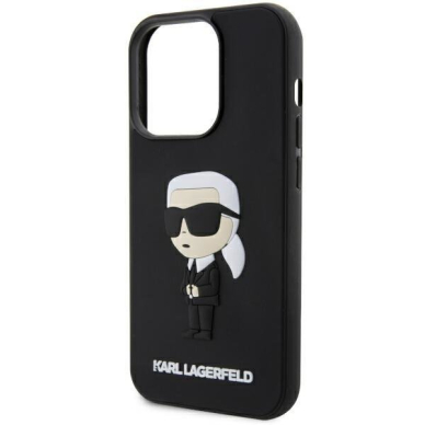 Dėklas Karl Lagerfeld Rubber Ikonik 3D KLHCP14L3DRKINK iPhone 14 Pro Juodas 5 Dėklas Karl Lagerfeld Rubber Ikonik 3D KLHCP14L3DRKINK iPhone 14 Pro Juodas 5
