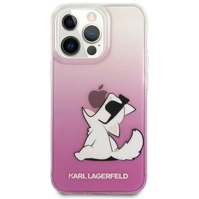 Karl Lagerfeld KLHCP14LCFNRCPI iPhone 14 Pro 6.1 &quot;hardcase Rožinis / Rožinis Choupette Fun 2
