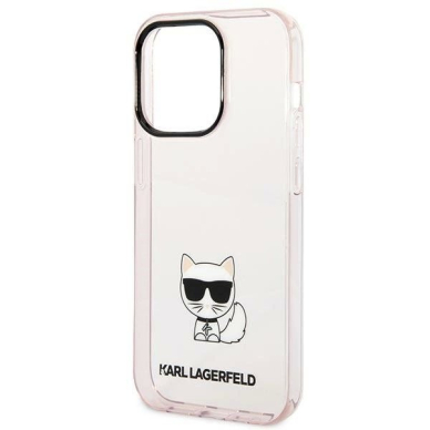 Karl Lagerfeld KLHCP14LCTTRI iPhone 14 Pro 6.1 &quot;hardcase Rožinis / Rožinis Permatomas Choupette Body 5