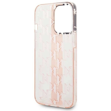 Karl Lagerfeld KLHCP14LHKLSPCP iPhone 14 Pro 6.1 &quot;hardcase Rožinis / Rožinis Mono Vertical Stripe 6