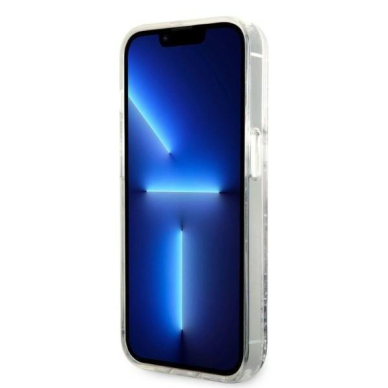 Dėklas Karl Lagerfeld Glitter Choupette Head KLHCP14LLNHCCS iPhone 14 Pro Sidabrinis 4