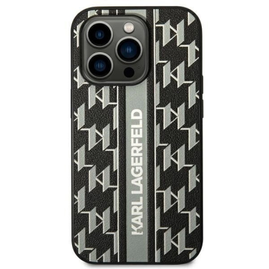 Karl Lagerfeld KLHCP14LPGKLSKG iPhone 14 Pro 6.1 &quot;hardcase Pilkas / Pilkas Monogram Stripe 2