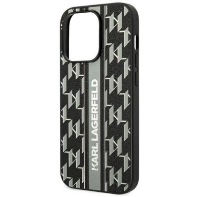 Karl Lagerfeld KLHCP14LPGKLSKG iPhone 14 Pro 6.1 &quot;hardcase Pilkas / Pilkas Monogram Stripe 5
