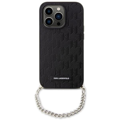 Dėklas Karl Lagerfeld Saffiano Monogram Chain KLHCP14LSACKLHPK iPhone 14 Pro Juodas 1 Dėklas Karl Lagerfeld Saffiano Monogram Chain KLHCP14LSACKLHPK iPhone 14 Pro Juodas 1