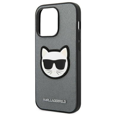 Dėklas Karl Lagerfeld Saffiano Choupette Head Patch KLHCP14LSAPCHG iPhone 14 Pro Sidabrinis 6 Dėklas Karl Lagerfeld Saffiano Choupette Head Patch KLHCP14LSAPCHG iPhone 14 Pro Sidabrinis 6
