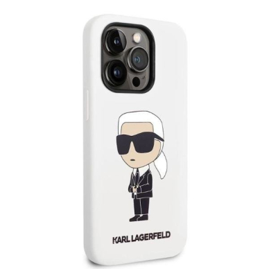 Dėklas Karl Lagerfeld Silicone Ikonik KLHCP14LSNIKBCH iPhone 14 Pro Baltas 3 Dėklas Karl Lagerfeld Silicone Ikonik KLHCP14LSNIKBCH iPhone 14 Pro Baltas 3