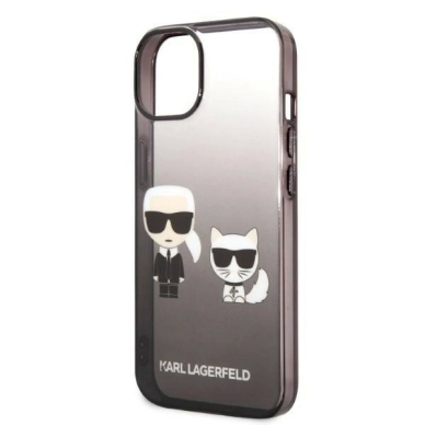 Karl Lagerfeld KLHCP14LTGKCK iPhone 14 Pro 6.1 &quot;hardcase Juodas / Juodas Gradient Ikonik Karl & Choupette 5