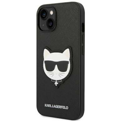 Dėklas Karl Lagerfeld Saffiano Choupette Head Patch KLHCP14MSAPCHK iPhone 14 Plus Juodas 1 Dėklas Karl Lagerfeld Saffiano Choupette Head Patch KLHCP14MSAPCHK iPhone 14 Plus Juodas 1