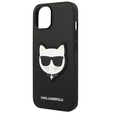 Dėklas Karl Lagerfeld Saffiano Choupette Head Patch KLHCP14MSAPCHK iPhone 14 Plus Juodas 3 Dėklas Karl Lagerfeld Saffiano Choupette Head Patch KLHCP14MSAPCHK iPhone 14 Plus Juodas 3