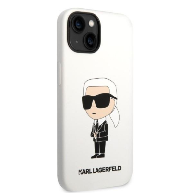 Dėklas Karl Lagerfeld Silicone Ikonik KLHCP14MSNIKBCH iPhone 14 Plus Baltas 3 Dėklas Karl Lagerfeld Silicone Ikonik KLHCP14MSNIKBCH iPhone 14 Plus Baltas 3