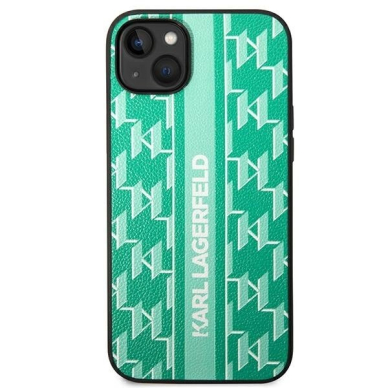 iPhone 14 – Karl Lagerfeld KLHCP14SPGKLSKN 6.1" hardcase - Žalias / Žalias Monogram Stripe 2