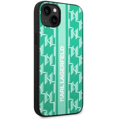 Karl Lagerfeld KLHCP14SPGKLSKN iPhone 14 6.1 &quot;hardcase Žalias / Žalias Monogram Stripe 3