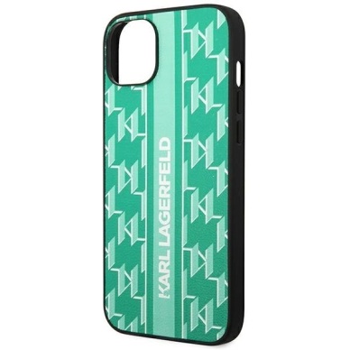 iPhone 14 – Karl Lagerfeld KLHCP14SPGKLSKN 6.1" hardcase - Žalias / Žalias Monogram Stripe 5