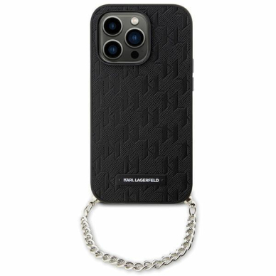 Dėklas Karl Lagerfeld Saffiano Monogram Chain KLHCP14SSACKLHPK iPhone 14 Juodas Dėklas Karl Lagerfeld Saffiano Monogram Chain KLHCP14SSACKLHPK iPhone 14 Juodas