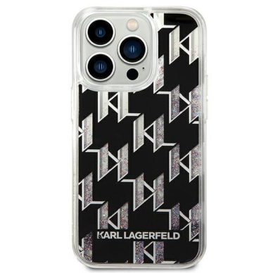 Dėklas Karl Lagerfeld Liquid Glitter Monogram KLHCP14XLMNMK iPhone 14 Pro Max Juodas 2 Dėklas Karl Lagerfeld Liquid Glitter Monogram KLHCP14XLMNMK iPhone 14 Pro Max Juodas 2
