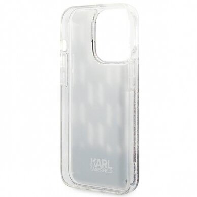 Dėklas Karl Lagerfeld Liquid Glitter Monogram KLHCP14XLMNMK iPhone 14 Pro Max Juodas 6