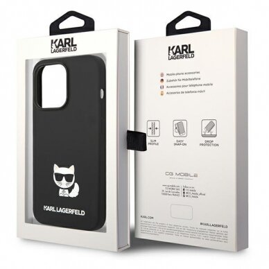 Dėklas Karl Lagerfeld Choupette Body KLHCP14XSLCTBK iPhone 14 Pro Max Juodas 7