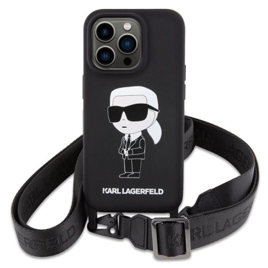 Originalus dėklas Karl Lagerfeld KLHCP15XSCBSKNK iPhone 15 Pro Max 6.7 hardcase Juodas Crossbody Silicone Ikonik 1 Originalus dėklas Karl Lagerfeld KLHCP15XSCBSKNK iPhone 15 Pro Max 6.7 hardcase Juodas Crossbody Silicone Ikonik 1