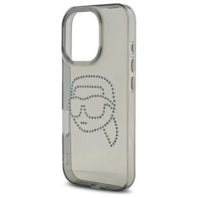 Karl Lagerfeld KLHCP16XHKHDCELK iPhone 16 Pro Max 6.9" Juodas/Juodas hardcase IML Rhinestones Karl Head 5