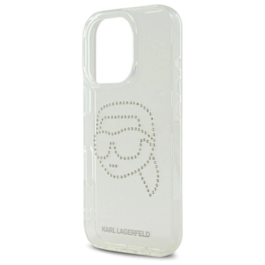 Karl Lagerfeld KLHCP16XHKHDCELT iPhone 16 Pro Max 6.9&quot; Permatomas hardcase IML Rhinestones Karl Head 5