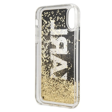 Originalus Karl Lagerfeld Dėklas Klhcpxkagbk Iphone X/Xs Juodas Karl Logo Glitter 3