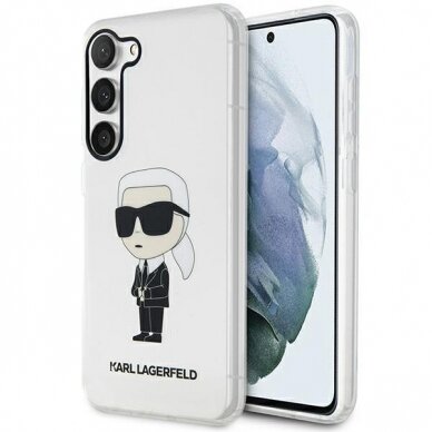Dėklas Karl Lagerfeld Ikonik KLHCS23MHNIKTCT Samsung Galaxy S23 Plus S916 Permatomas Dėklas Karl Lagerfeld Ikonik KLHCS23MHNIKTCT Samsung Galaxy S23 Plus S916 Permatomas