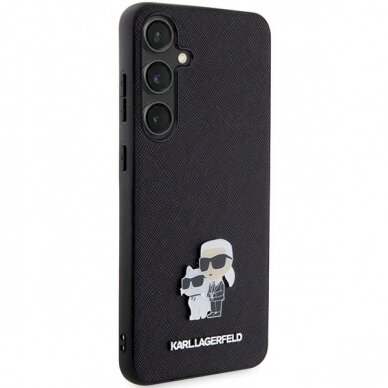 Dėklas Karl Lagerfeld KLHCS24SPSAKCMPK S24 S921 hardcase Juodas Saffiano Karl & Choupette Metal Pin 3 Dėklas Karl Lagerfeld KLHCS24SPSAKCMPK S24 S921 hardcase Juodas Saffiano Karl & Choupette Metal Pin 3