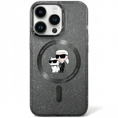 Originalus dėklas Karl Lagerfeld KLHMN61HGKCNOK iPhone 11 / Xr 6.1 Juodas hardcase Karl& Choupette Glitter MagSafe Originalus dėklas Karl Lagerfeld KLHMN61HGKCNOK iPhone 11 / Xr 6.1 Juodas hardcase Karl& Choupette Glitter MagSafe
