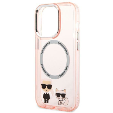 Karl Lagerfeld KLHMP14LHKCP iPhone 14 Pro 6.1" hardcase pink/pink Karl & Choupette Aluminum Magsafe 5 Karl Lagerfeld KLHMP14LHKCP iPhone 14 Pro 6.1" hardcase pink/pink Karl & Choupette Aluminum Magsafe 5