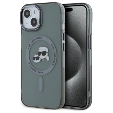 Dėklas Karl Lagerfeld KLHMP15SHLSKCK iPhone 15 6.1 Juodas/Juodas hard IML Metal KarlChoupette Head MagSafe Dėklas Karl Lagerfeld KLHMP15SHLSKCK iPhone 15 6.1 Juodas/Juodas hard IML Metal KarlChoupette Head MagSafe