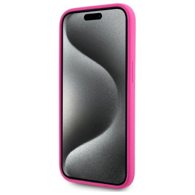 Karl Lagerfeld KLHMP15SSKHPPLF iPhone 15 6.1&quot; fuchsia/fuschia hardcase Silikoninis Karl Head Print MagSafe 4
