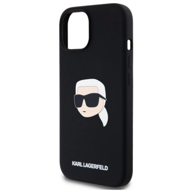 Karl Lagerfeld KLHMP15SSKHPPLK iPhone 15 6.1" Juodas/Juodas hardcase Silikoninis Karl Head Print MagSafe 5 Karl Lagerfeld KLHMP15SSKHPPLK iPhone 15 6.1" Juodas/Juodas hardcase Silikoninis Karl Head Print MagSafe 5