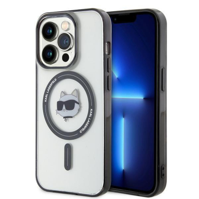 Originalus dėklas Karl Lagerfeld KLHMP15XHCHNOTK iPhone 15 Pro Max 6.7 Permatomas hardcase IML Choupette`s Head MagSafe Originalus dėklas Karl Lagerfeld KLHMP15XHCHNOTK iPhone 15 Pro Max 6.7 Permatomas hardcase IML Choupette`s Head MagSafe
