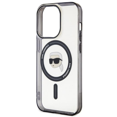 Originalus dėklas Karl Lagerfeld KLHMP15XHKHNOTK iPhone 15 Pro Max 6.7 Permatomas hardcase IML Karl`s Head MagSafe 5 Originalus dėklas Karl Lagerfeld KLHMP15XHKHNOTK iPhone 15 Pro Max 6.7 Permatomas hardcase IML Karl`s Head MagSafe 5