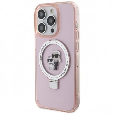 Originalus dėklas Karl Lagerfeld KLHMP15XHMRSKCP iPhone 15 Pro Max 6.7 rožinis/rožinis hardcase Ring Stand Karl& Choupette MagSafe 2 Originalus dėklas Karl Lagerfeld KLHMP15XHMRSKCP iPhone 15 Pro Max 6.7 rožinis/rožinis hardcase Ring Stand Karl& Choupette MagSafe 2